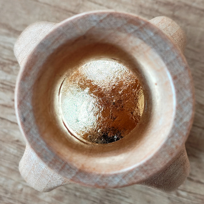 Vase Containing Golden Ball (top view)